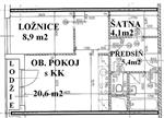 Pronjem nez. novostavby (z r. 2002) 2+kk/L  46,3 m2 s gar 17,9 m2  a s vhledem na Petn a Hradany, byt v 5. pate dvanctipatrovho domu s recepc a vtahy, jednotka bydlen pouze pt let, obvac pokoj s kuch. koutem 20,6 m2 a s lodi 2,4 m2; lonice 8,9 m2; peds 5,4 ...