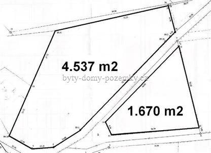 Prodej pozemků 6.207 m2 na RD