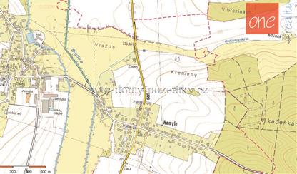 Pronájem menší louky a pole u obce Boharyně - Homyle (č.19012)